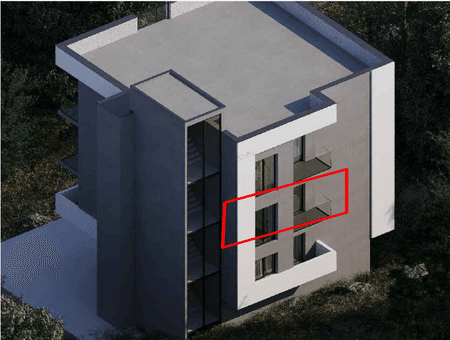 Apartament në katin e tretë me verandë në Sarandë 1