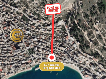 Shitet Toke me Pamje Deti në Sarandë – 306m² me Certifikat Pronësie