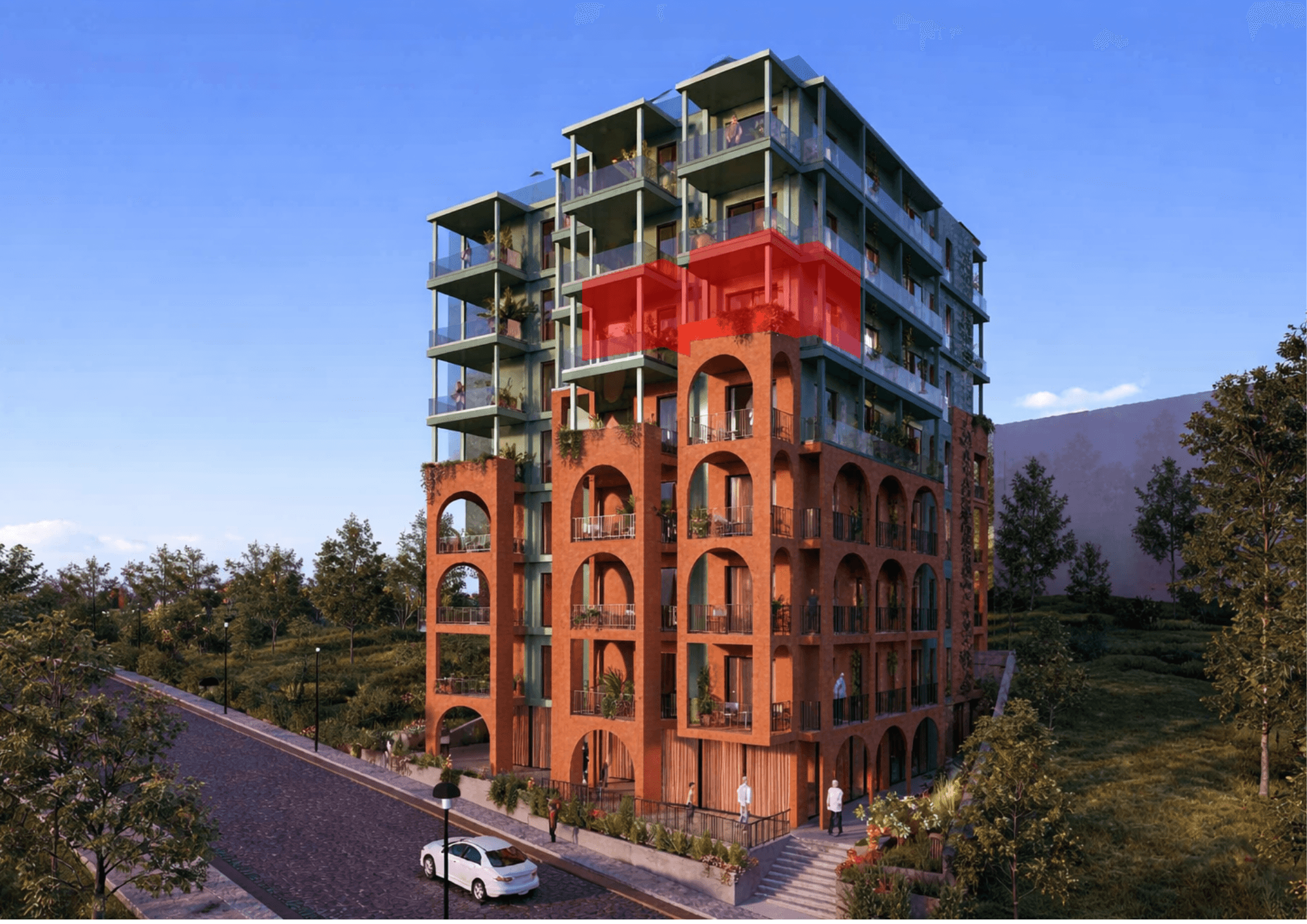 Apartament 1+1 me pamje deti në shitje në Sarandë | 84 m² në kat të lartë 1