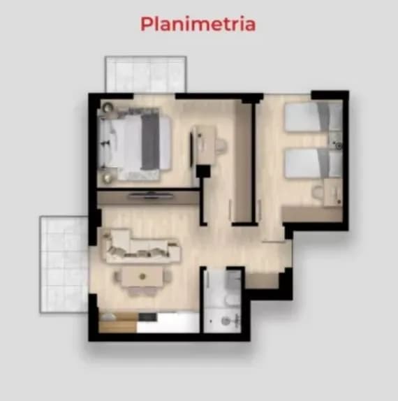 Apartament 2+1 Qerret 3