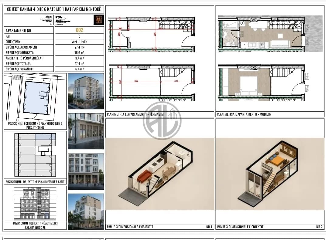 Per shitje Duplex - Kati 0 ne Residencen BLUTEK ne Golem 4