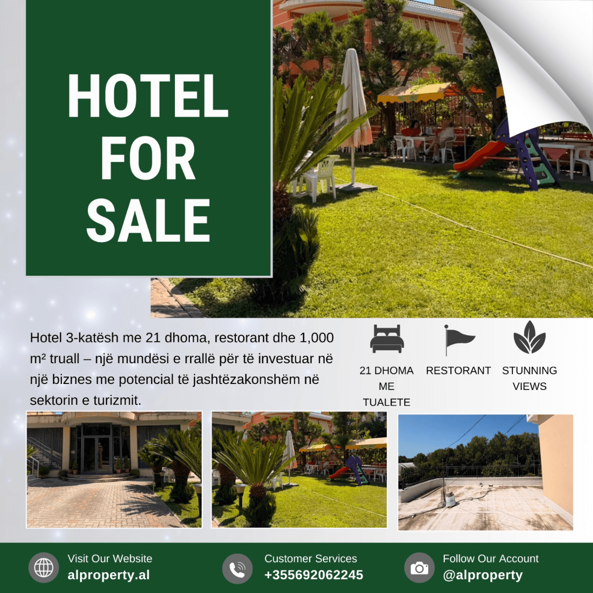 Hotel / Vilë 3-Katëshe për Shitje