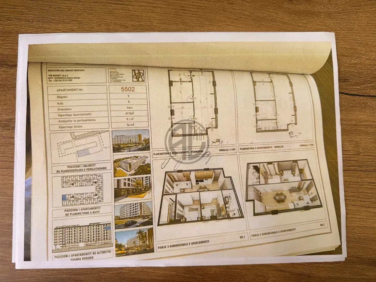 Apartament 2+1 76.1 m2 tek Rezidenca VM. 2