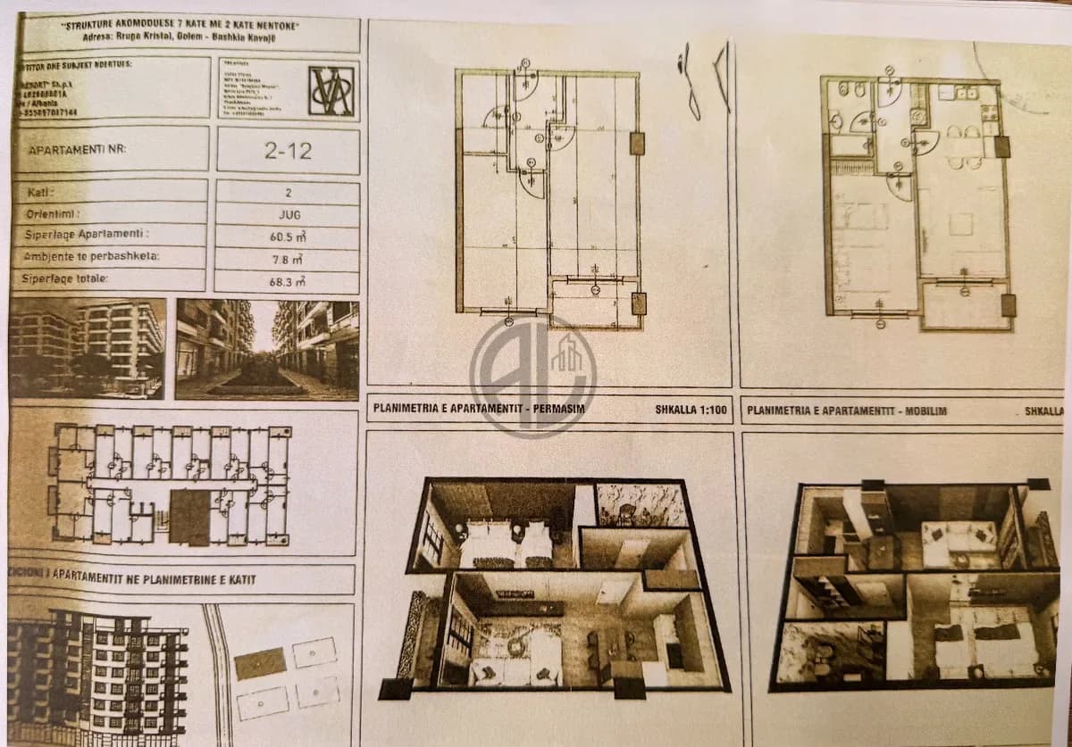 Apartament 1+1 68.3m2 tek Rezidenca VM 2