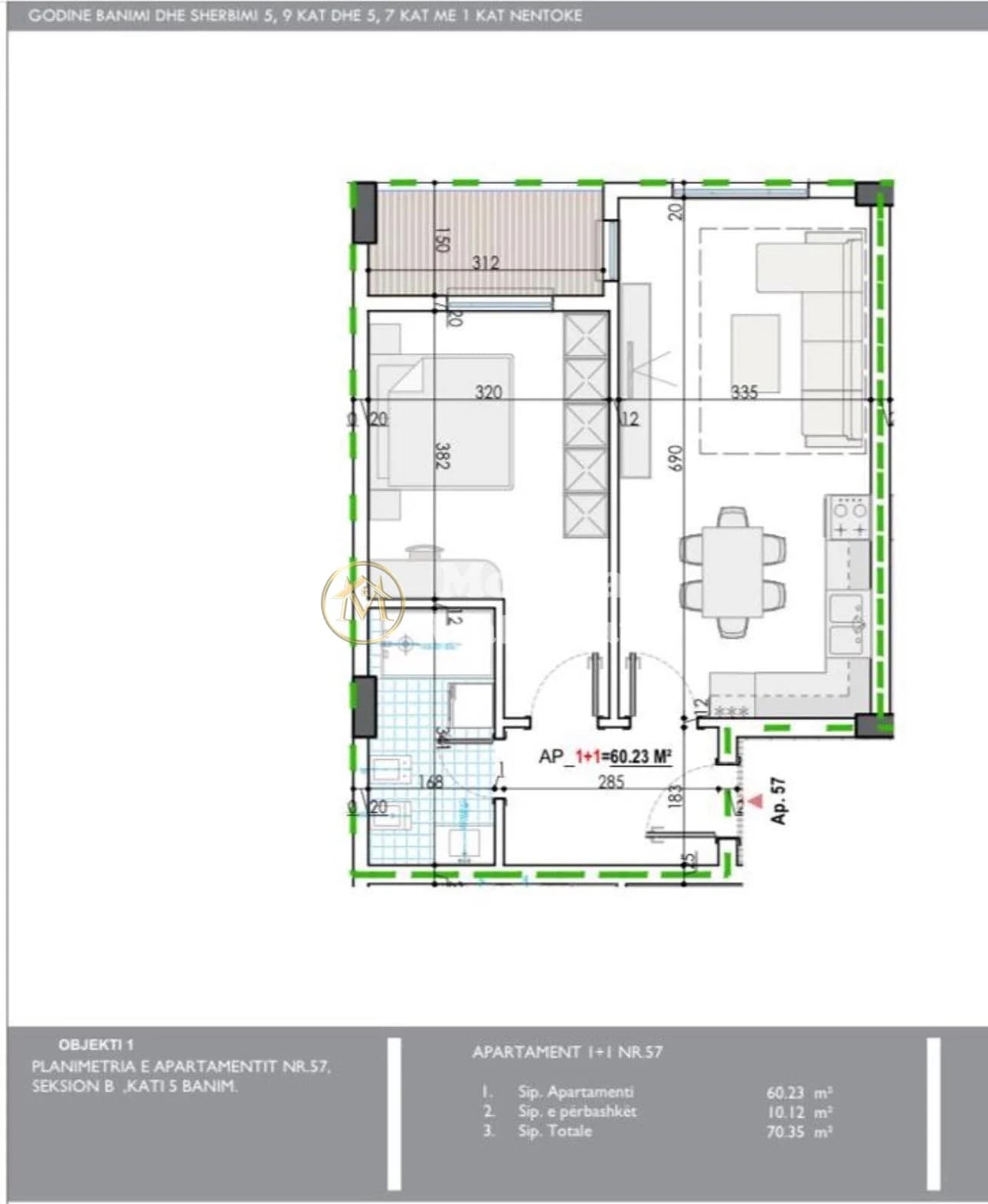 Shitje | Apartament 1 + 1 | Kamëz | 65000 €