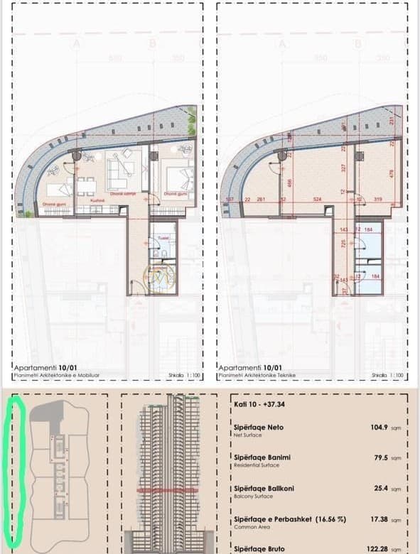 Shitet| Apartament 2 + 1 | Zogu i Zi | 250.674 € 4