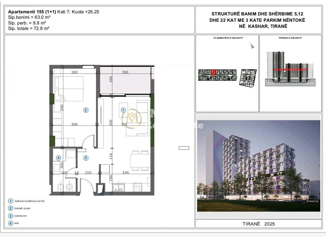 Shitje | Apartament 1 + 1 | Astir | 1 € 1