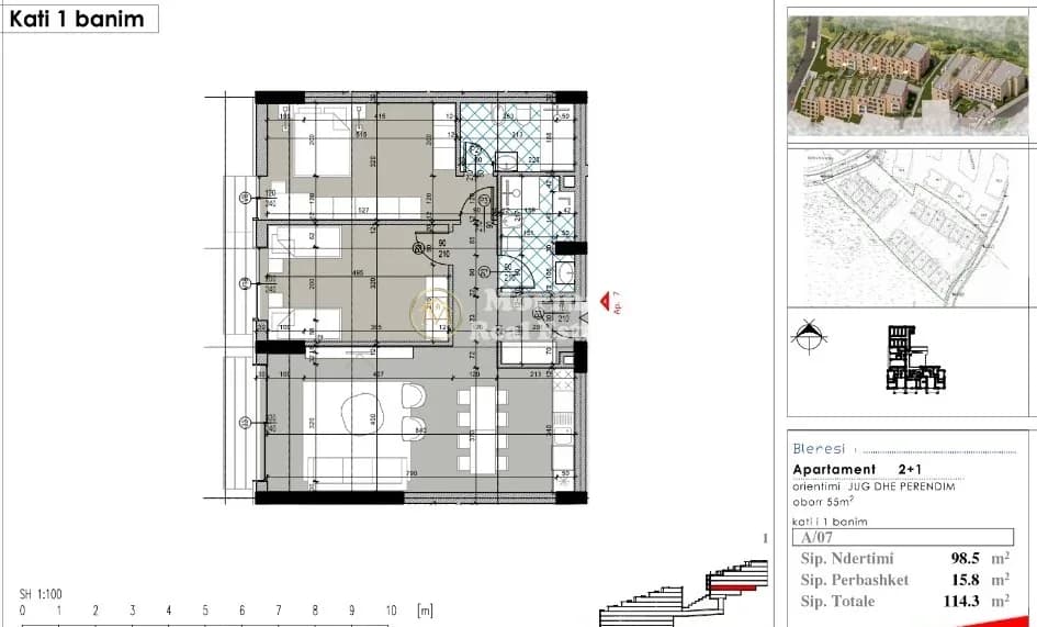 Shitje | Apartament 2 + 1 | Dream House Residence / prane Liqenit Artificial | 251460 € 2