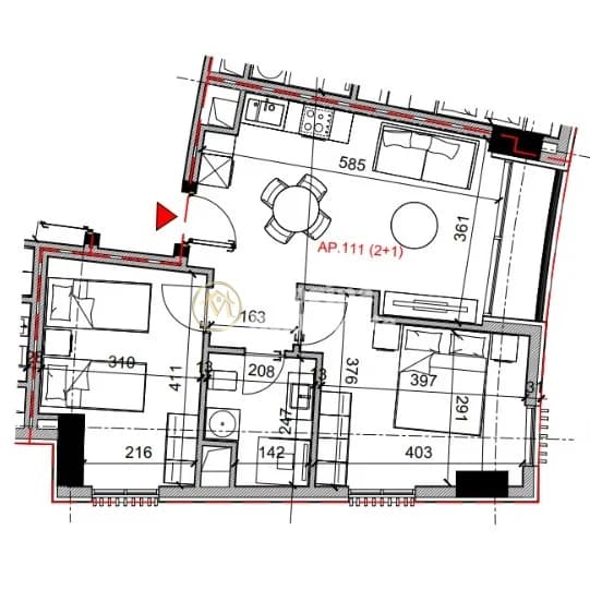 Shitje | Apartament 2 + 1 | Rruga Bardhyl | 195360 €