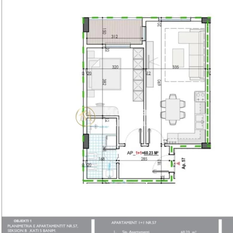 Shitje | Apartament 1 + 1 | Kamëz | 65000 € 2