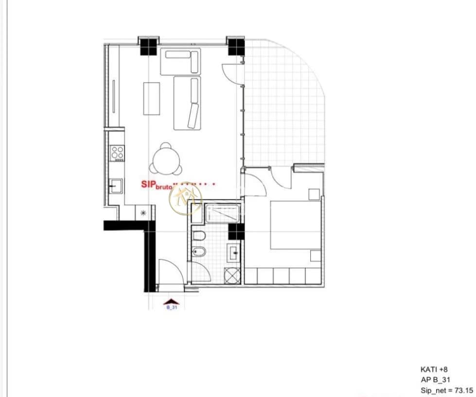 Shitje | Apartament 1 + 1 | River Park Residence | 94920 € 4