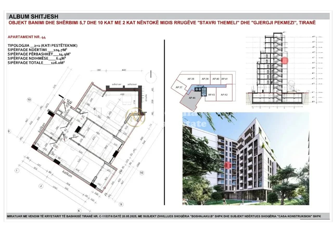 Shitje | Apartament 2 + 1 | 21 Dhjetori | 227000 € 3