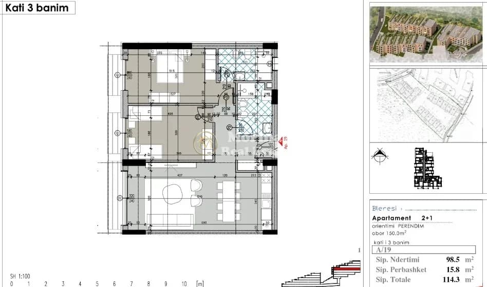 Shitje | Apartament 2 + 1 | Dream House Residence / prane Liqenit Artificial | 251500 € 4