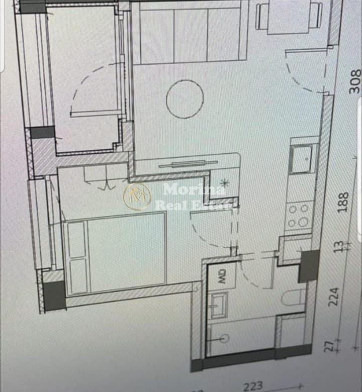 Shitje | Apartament 1 + 1 | Ali Demi- Rezidenca Kadiu | 73,000 € 2
