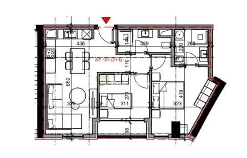 Shitje | Apartament 2 + 1 | Rruga Bardhyl | 207600 €