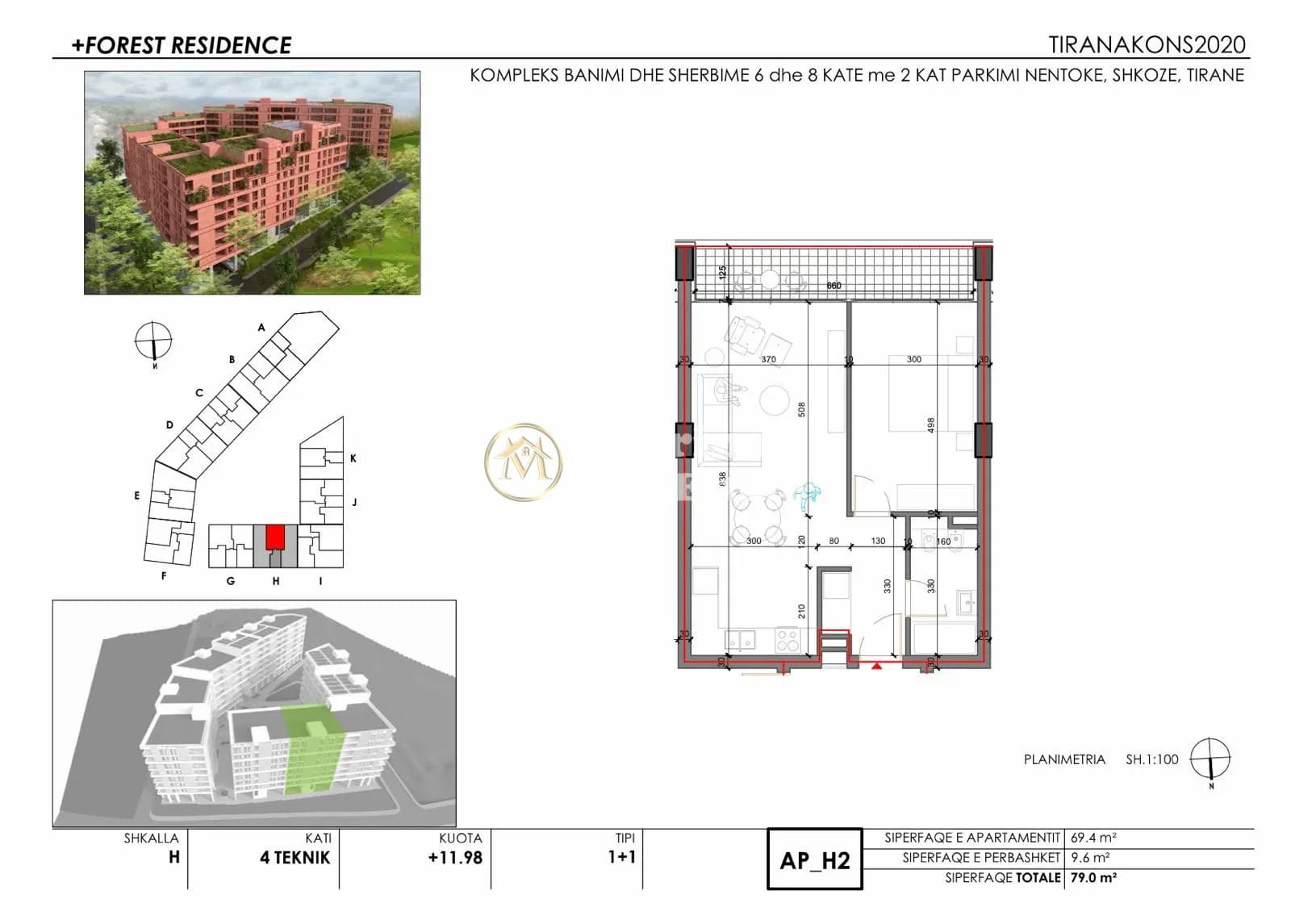 Shitje | Apartament 1 + 1 | Shkozë | 107000 €