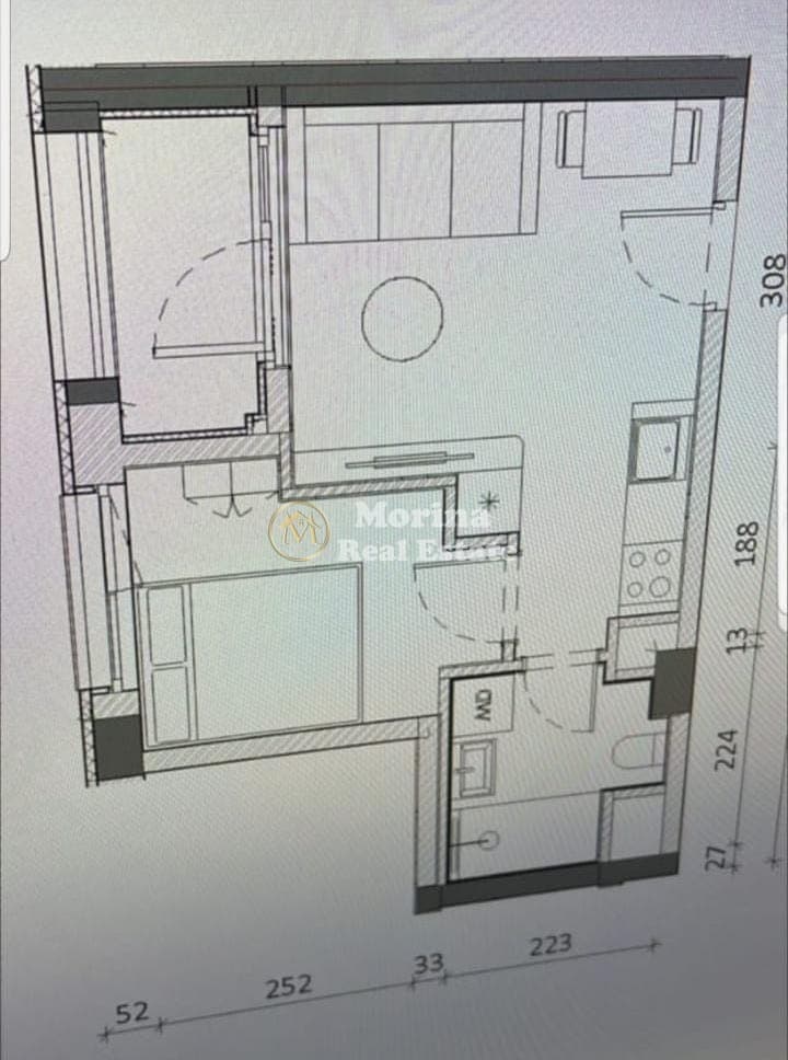 Shitje | Apartament 1 + 1 | Ali Demi- Rezidenca Kadiu | 73,000 €