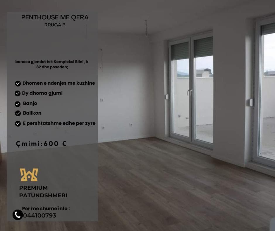 Penthouse me qera ne rrugen B.