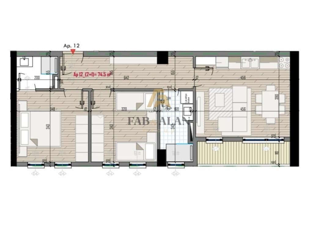 APARTAMENTE 2+1+2 PER SHITJE TEK UNIVERS CITY, QTU! 3