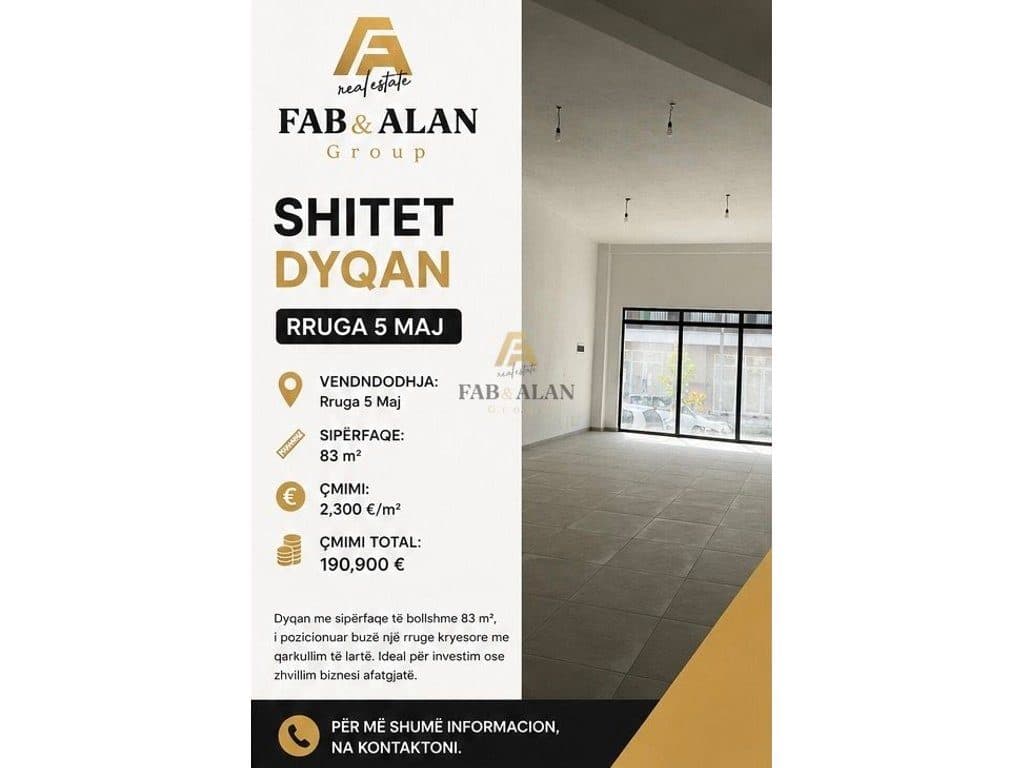 Shitet Dyqan – Rruga 5 Maj 191000 €