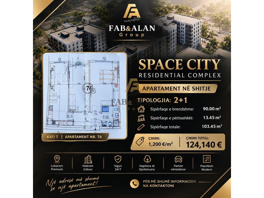🏙️ SHITET APARTAMENT 2+1 – SPACE CITY RESIDENCE