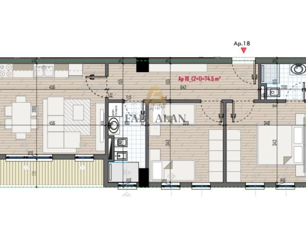 APARTAMENTE 2+1+2 PER SHITJE TEK UNIVERS CITY, QTU! 4