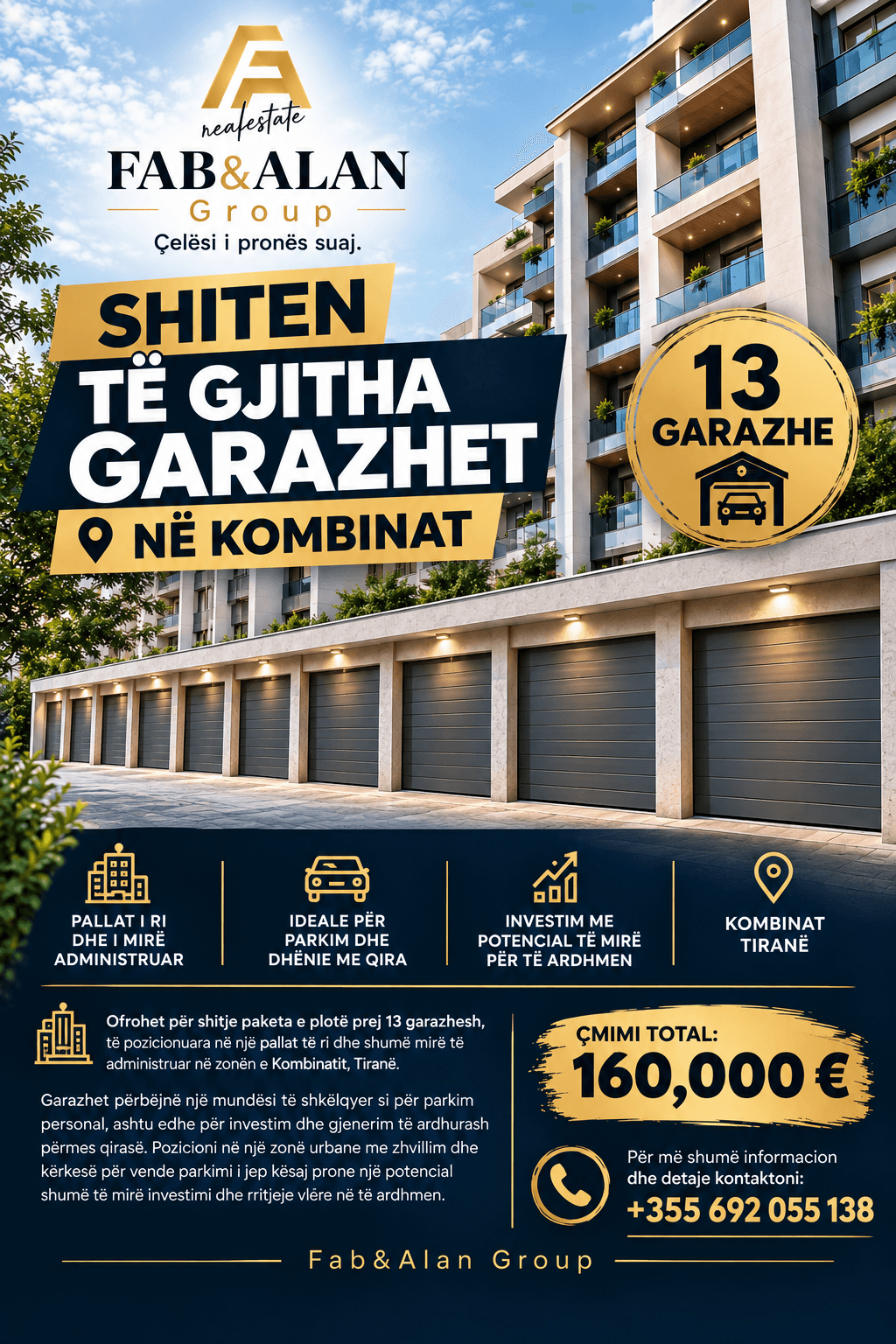 🚗 SHITEN 13 GARAZHE – KOMBINAT, TIRANË
