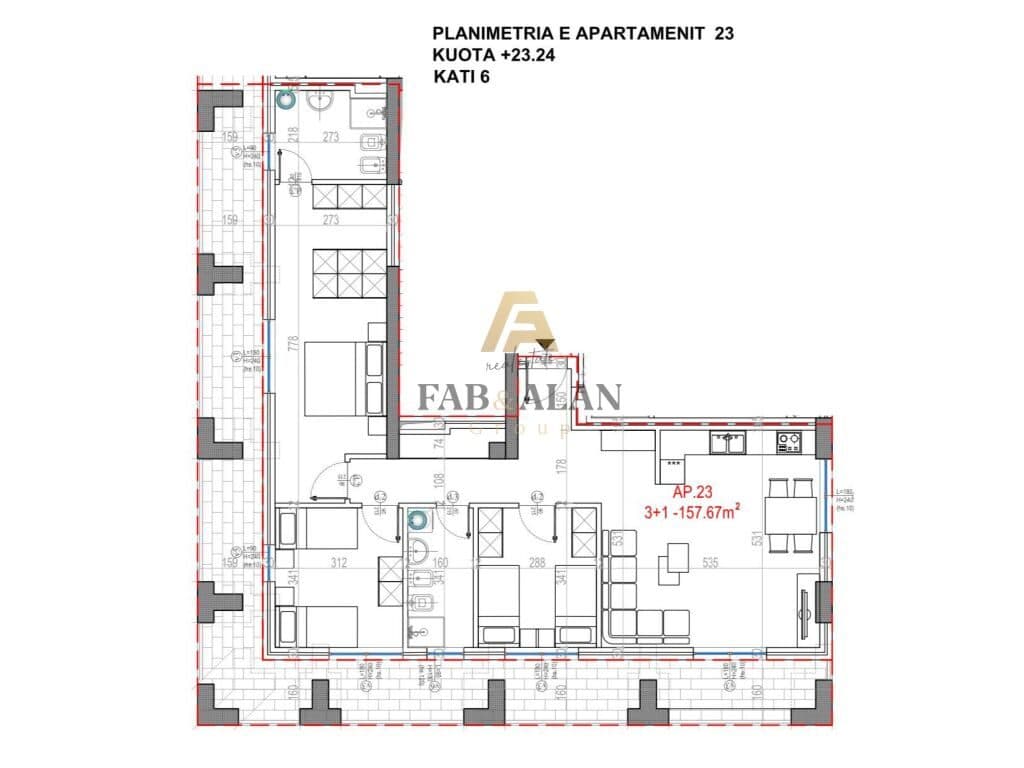 APARTAMENT 3+1+2 PER SHITJE TEK RRUGA E KAVAJES!