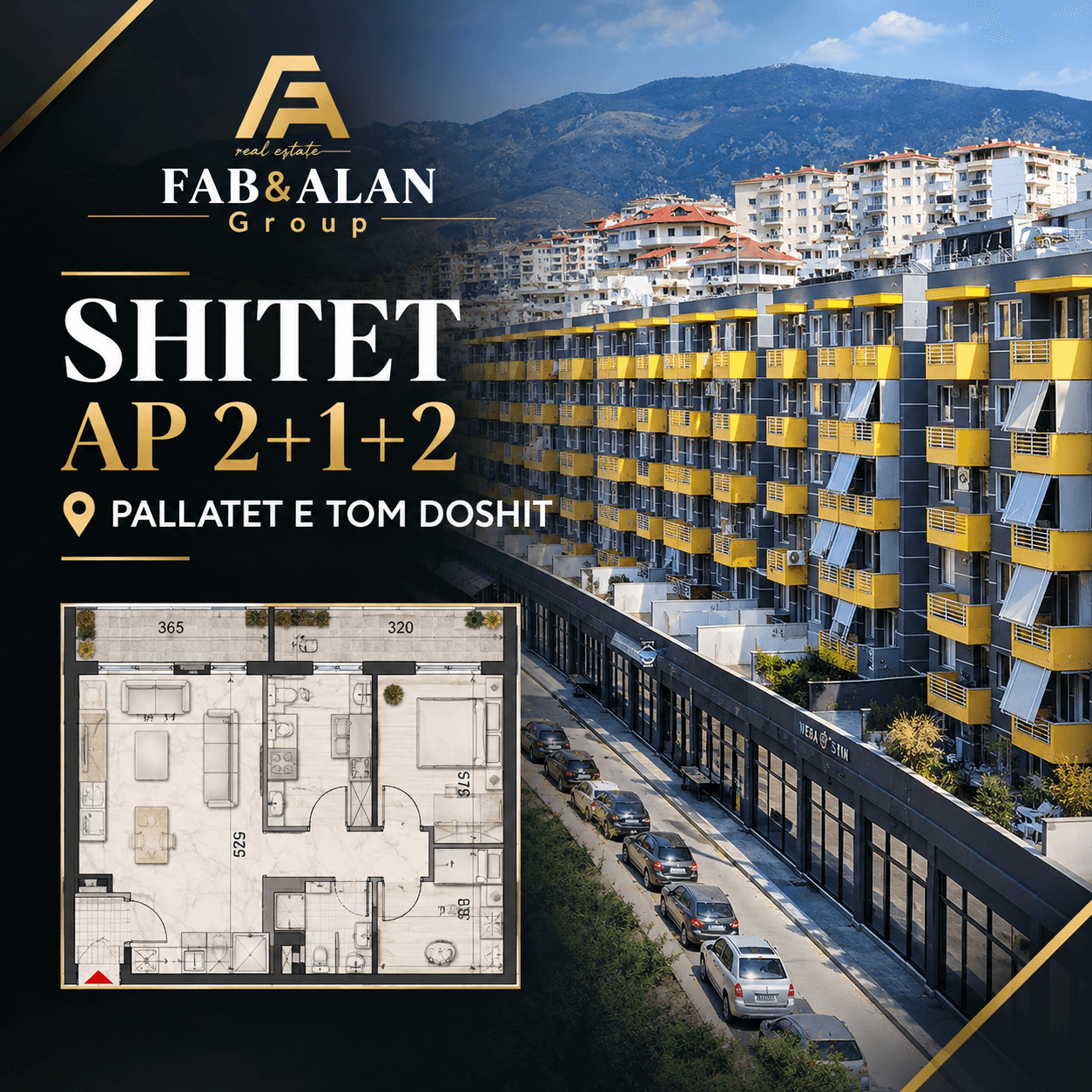 🏡 SHITET APARTAMENT 2+1+2 – PALLATET E TOM DOSHIT, SHKOZË