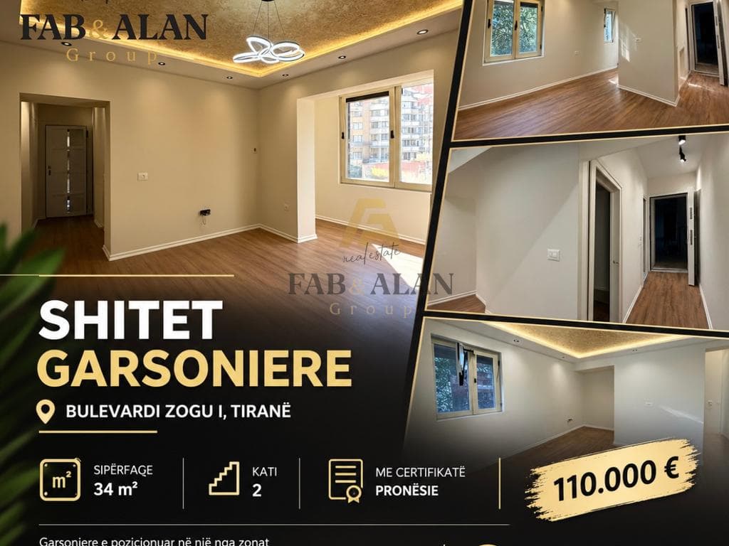 🏡 SHITET GARSONIERE – BULEVARDI ZOGU I, TIRANË