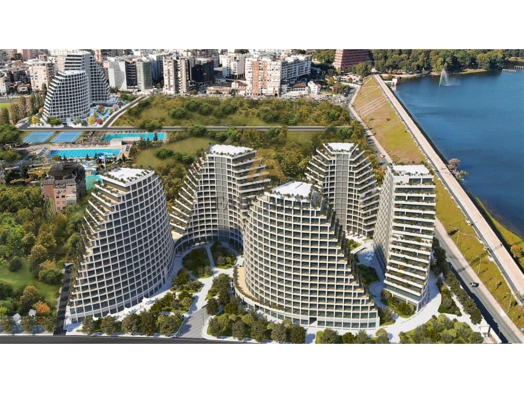 ESKLUZIVE,TEK LAKE VIEW APARTAMENT 3+1+2 + VERANDE +2 POSTE PARKIMI PER SHITJE !