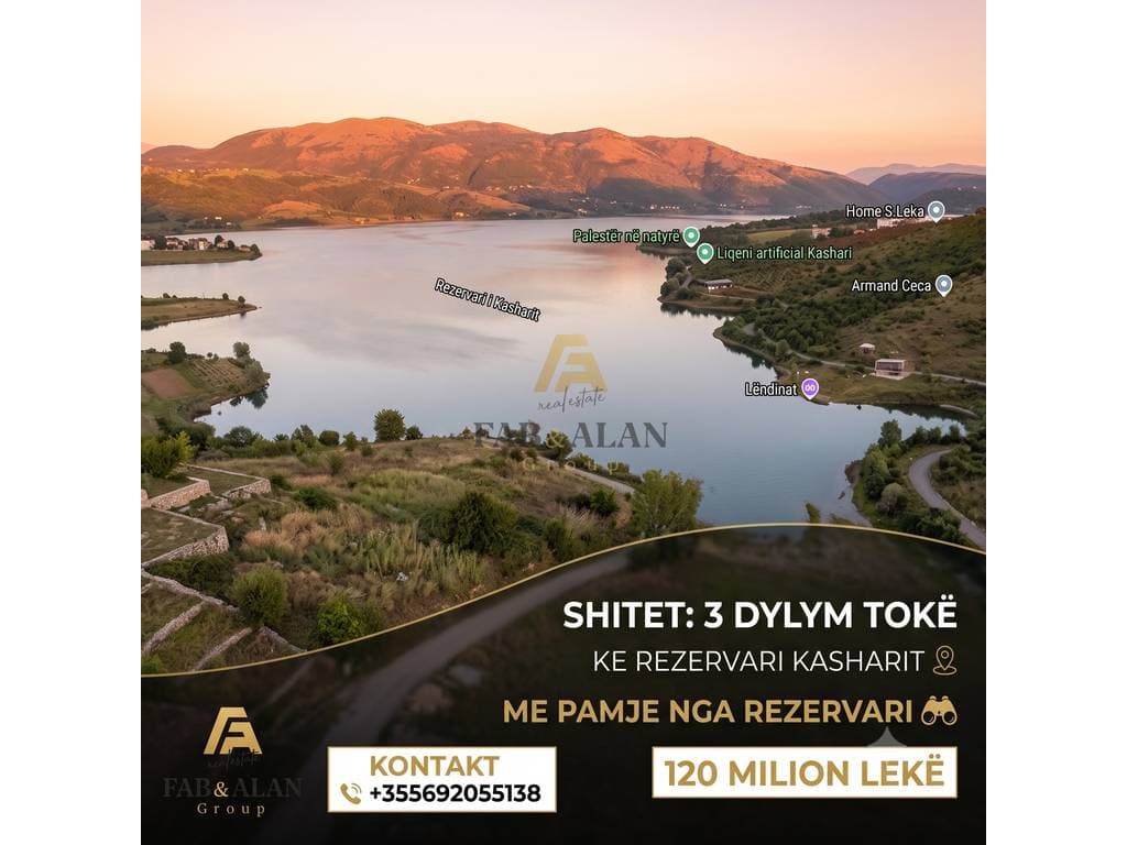 Tokë për Shitje në Kashar, Tiranë - 128,500€ | 3000 m²