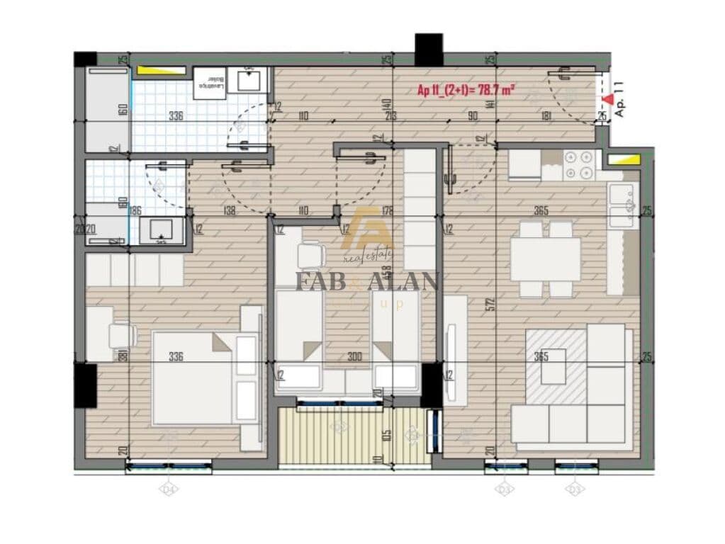 APARTAMENTE 2+1+2 PER SHITJE TEK UNIVERS CITY, QTU! 2