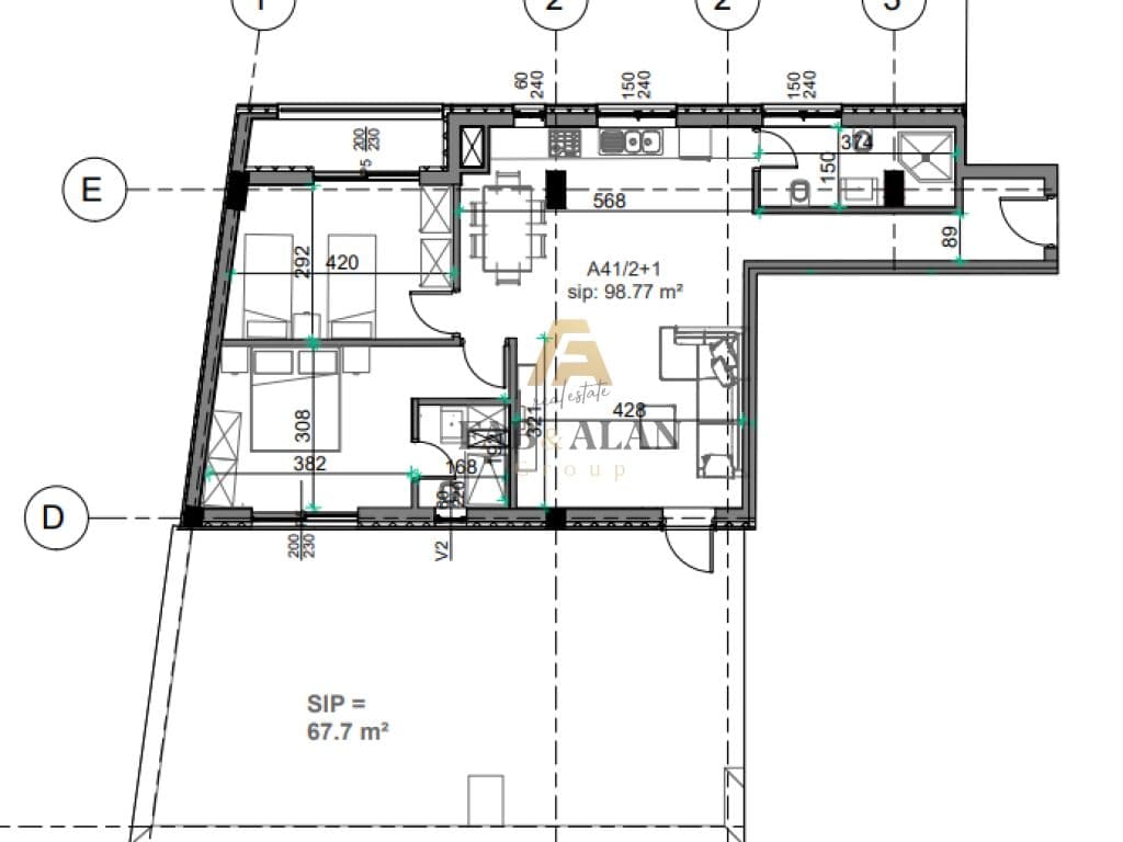TEK RRUGA SIRI KODRA APARTAMENT 2+1+2+VERANDE PER SHITJE ! 2
