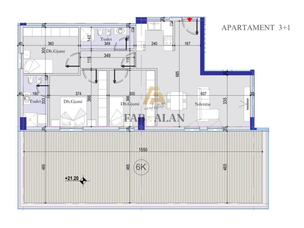 OKAZION! APARTAMENT 3+1+2 PER SHITJE TEK ISH DOGANA! 2