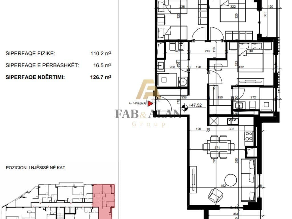 🏡 SHITET APARTAMENT 3+1 – BLOCKS TIRANA RESIDENCE