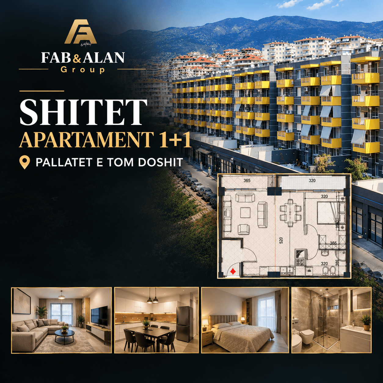 🏡 SHITET APARTAMENT 1+1 – PALLATET E TOM DOSHIT, SHKOZE