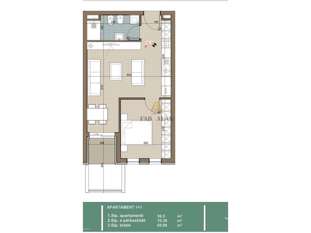 APARTAMENT 1+1 PER SHITJE NE KAMEZ! 3
