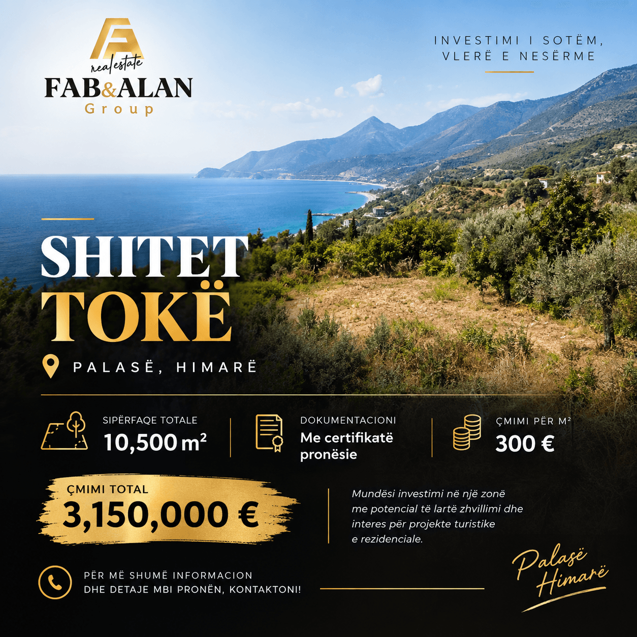 🏡 SHITET TOKË – PALASË, HIMARË