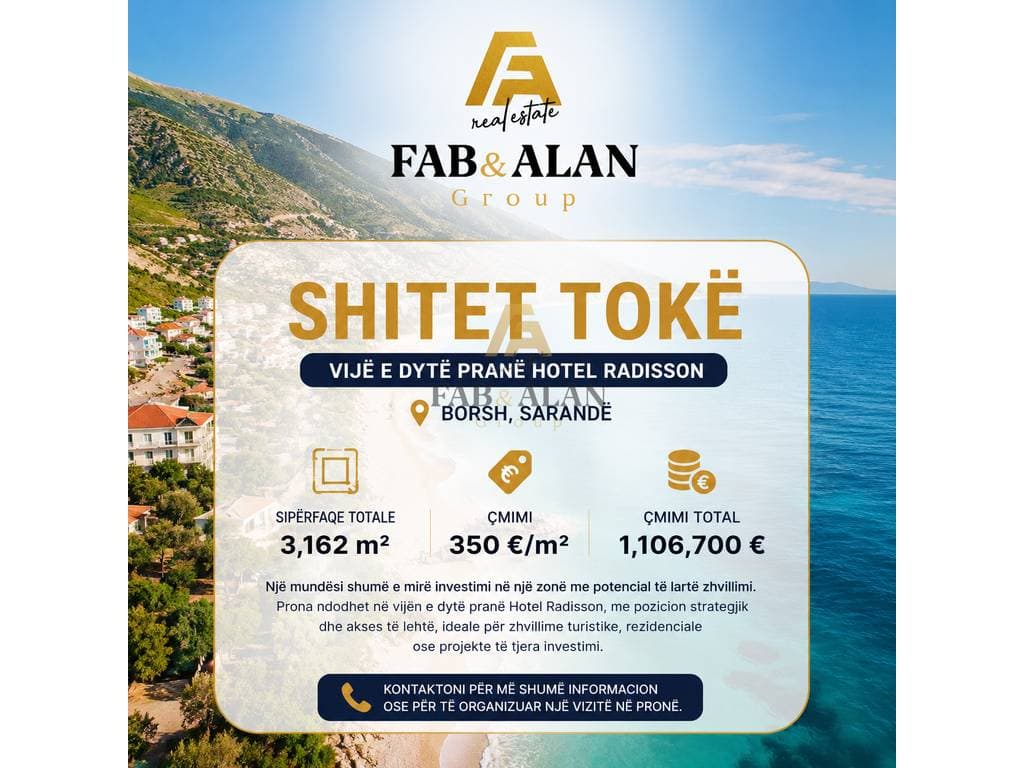 🏡 Shitet Tokë – Borsh , Sarande