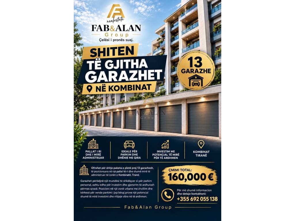 🚗 SHITEN 13 GARAZHE – KOMBINAT, TIRANË