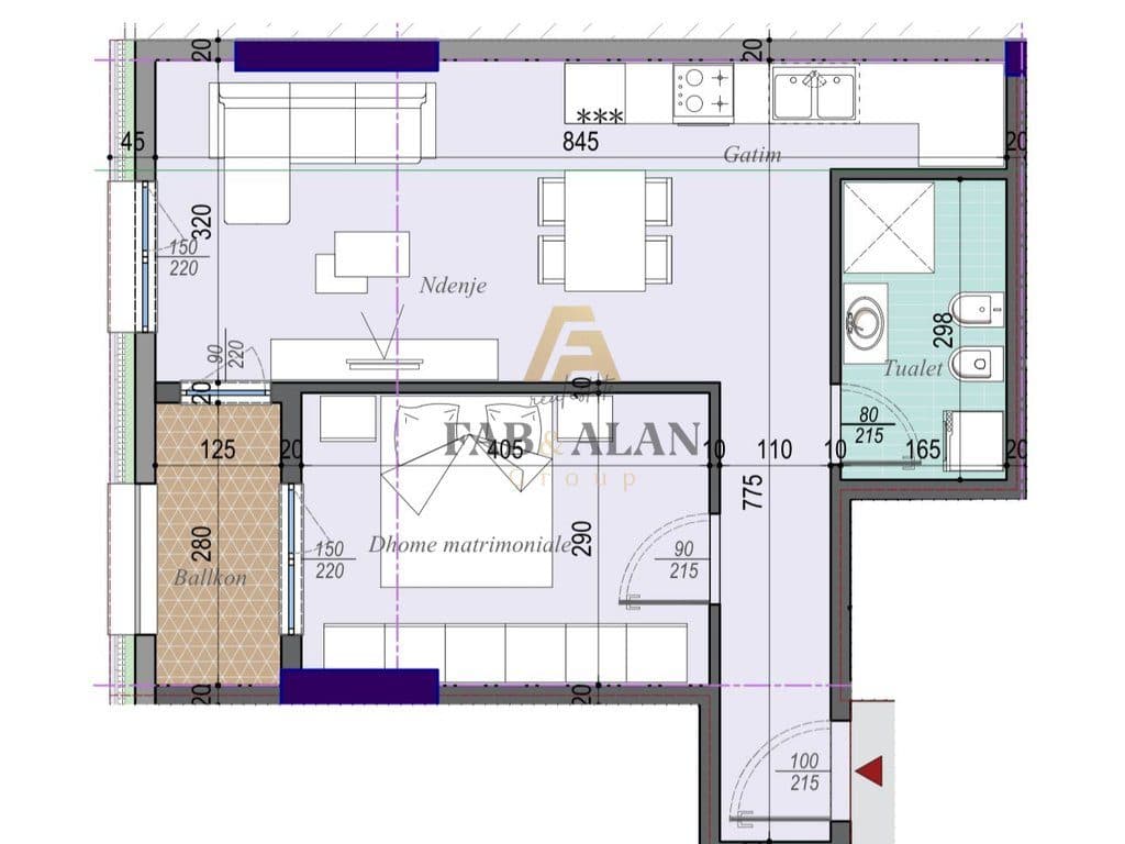 TEK TIRANA ENTRY III NE LAPRAKE APARTAMENT 1+1 PER SHITJE! 2