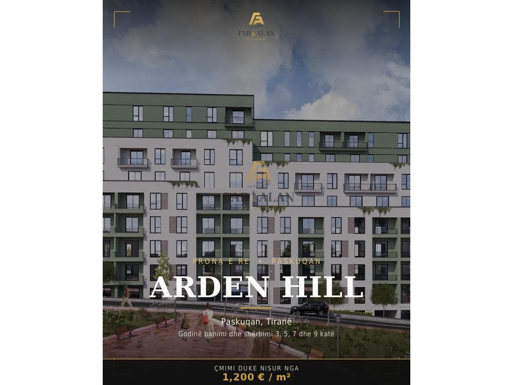 Apartament 2+1+2 Për Shitje ke Arden Hill në Paskuqan, Tiranë - 125856€ | 104 m²