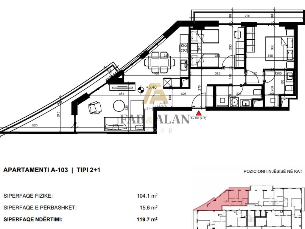🏡 SHITET APARTAMENT 2+1 – BLOCKS TIRANA RESIDENCE