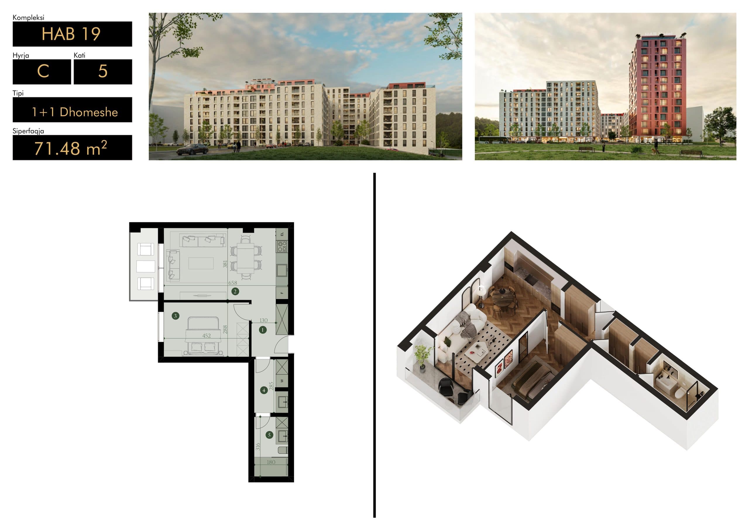 Banesë moderne në Kompleksin HAB 19