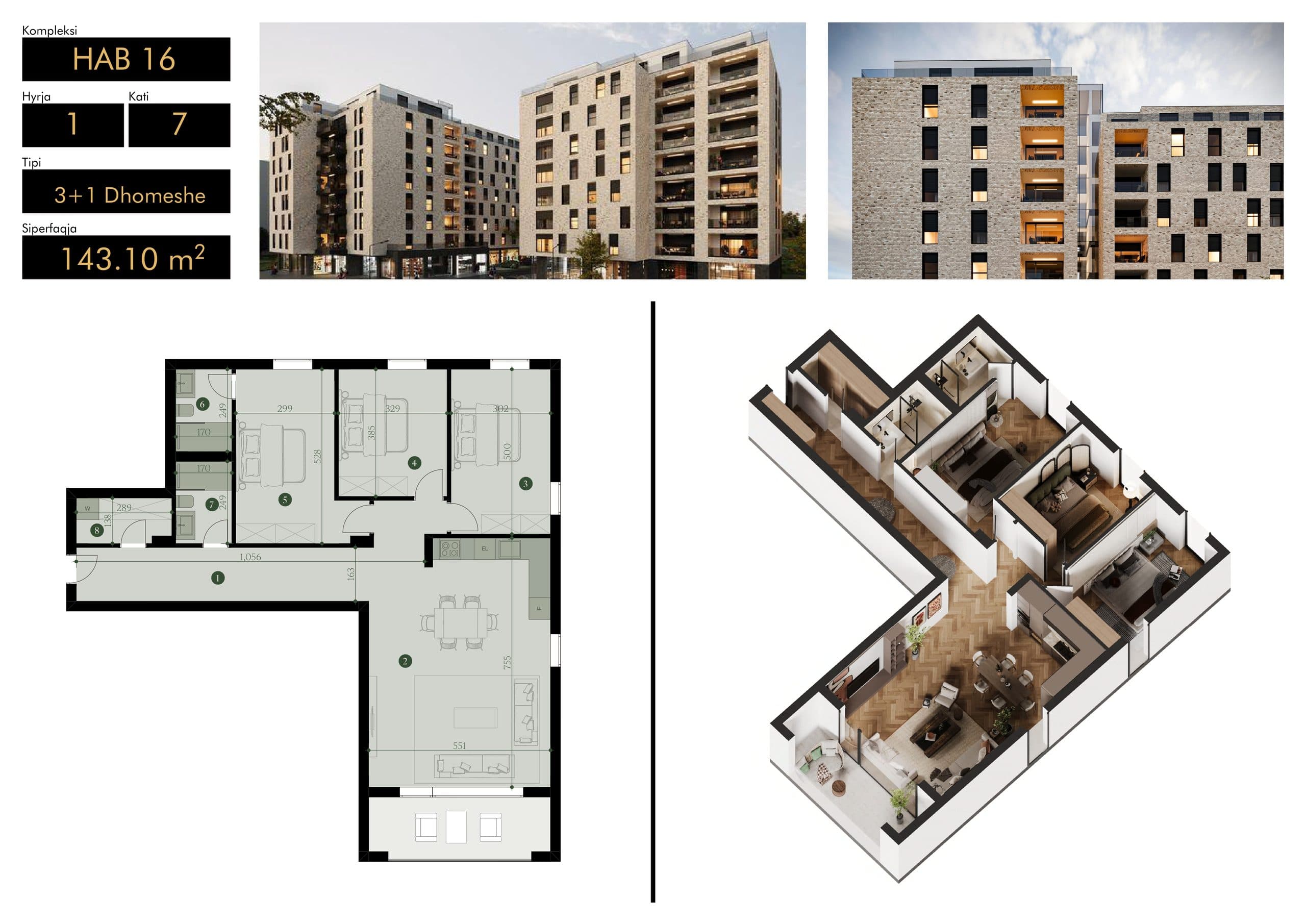 Banesë moderne në Kompleksin HAB 16