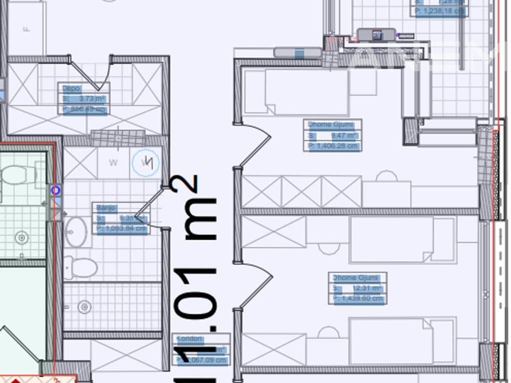 Banesë në shitje 111.01m² në lagjen Kalabria 4