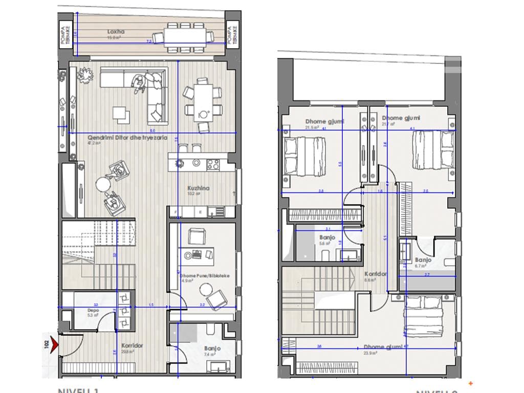 Duplex në shitje 246.73m² në Prishtinën e Re 4