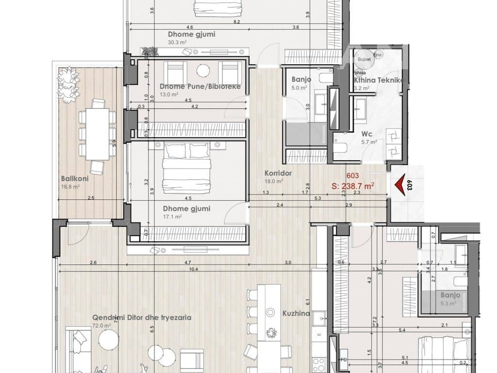 Banesë në shitje 238.7m² te Prishtina e Re 2