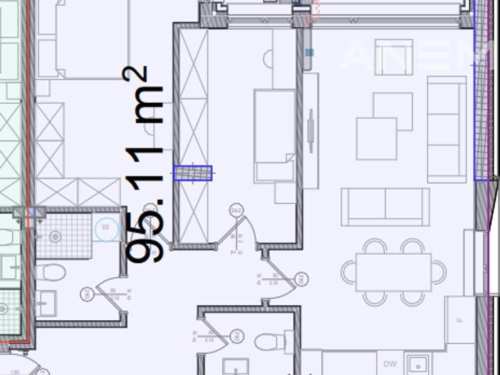 Banesa në shitje 95.14m² dhe 113m² në lagjen Kalabria 4